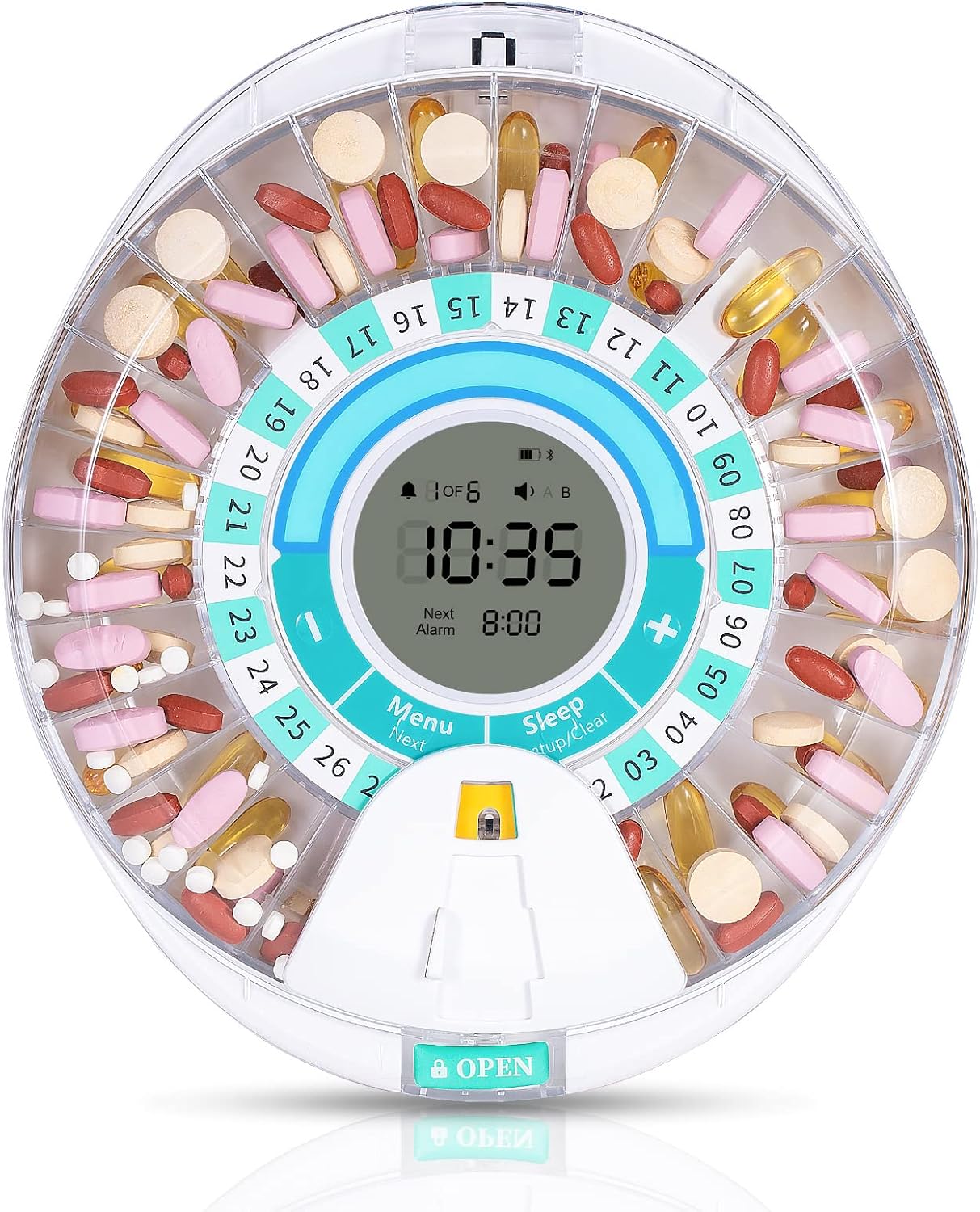 Zoksi Automatic Pill Dispenser with Alarm, Electronic Monthly Pill