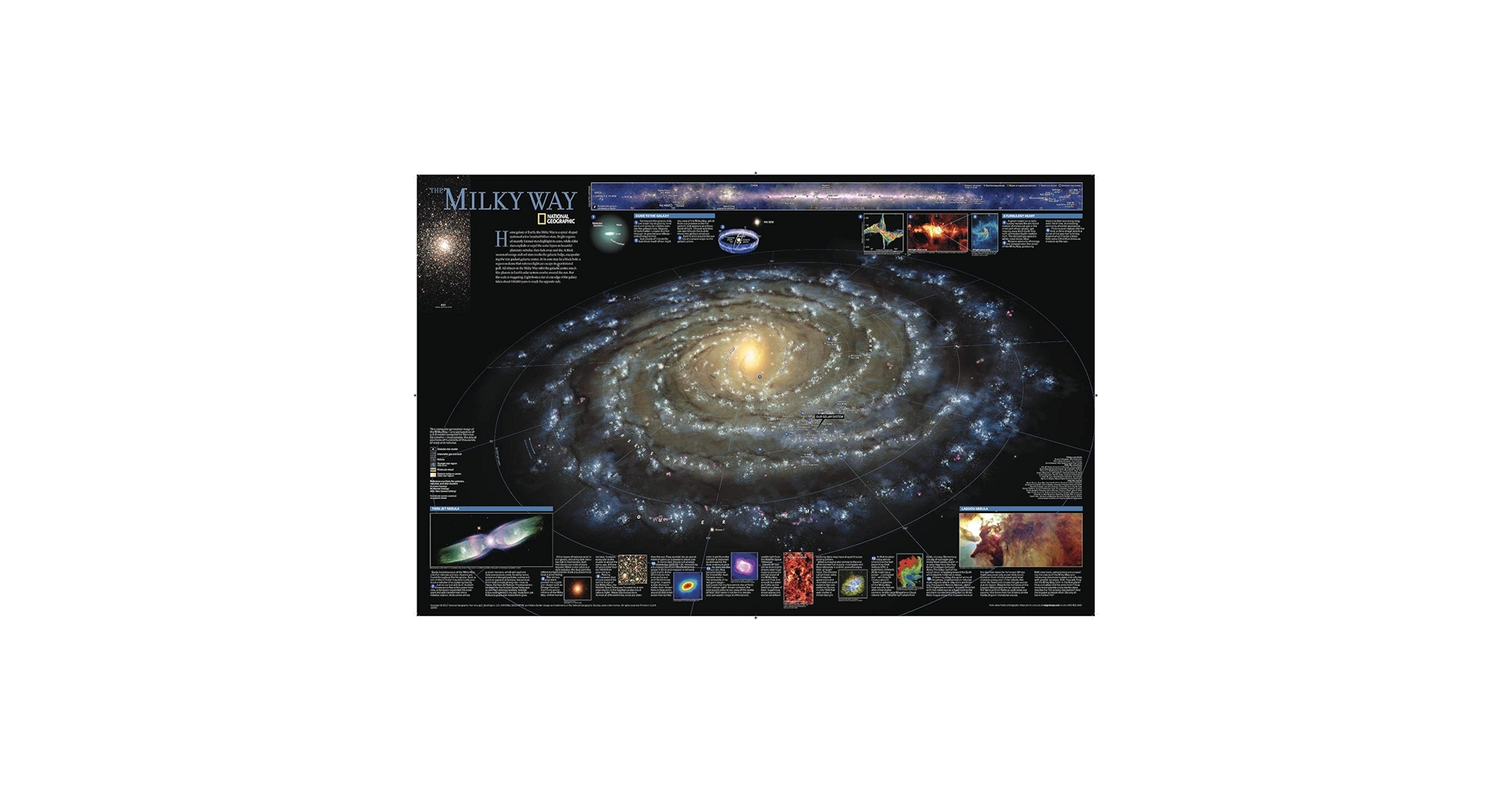 National Geographic Milky Way Wall Map - Laminated (31.25 x