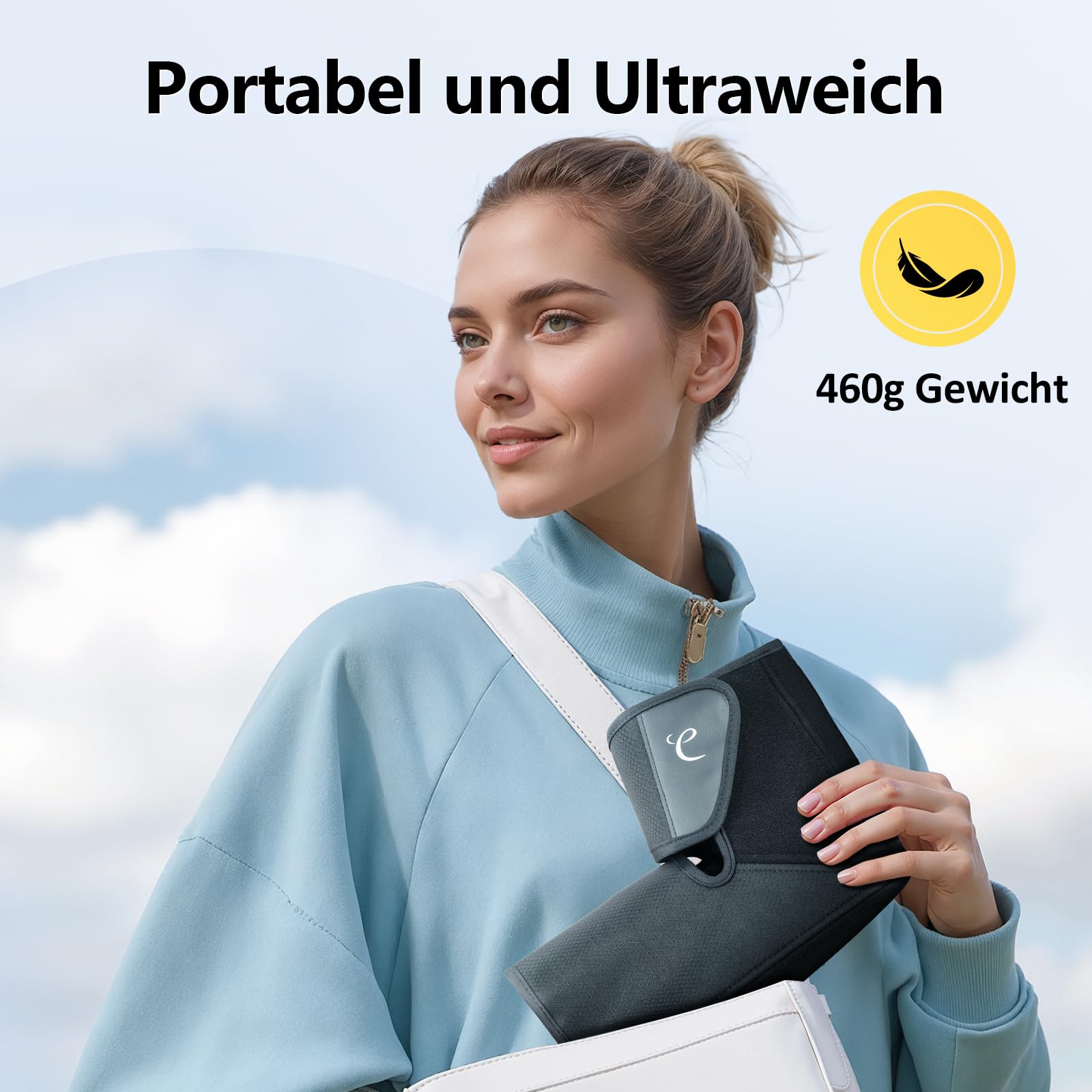 Comfytemp Kabelloses Fußmassagegerät Luftkompression Massage mit 2500mAh Akku,Fußsohlenheizung mit DIY für Knöchel,Ferse,Sohle,Fußrücken für beide Füße（1 Stück） Geschenke Mütter, Frauen, Mama, Papa