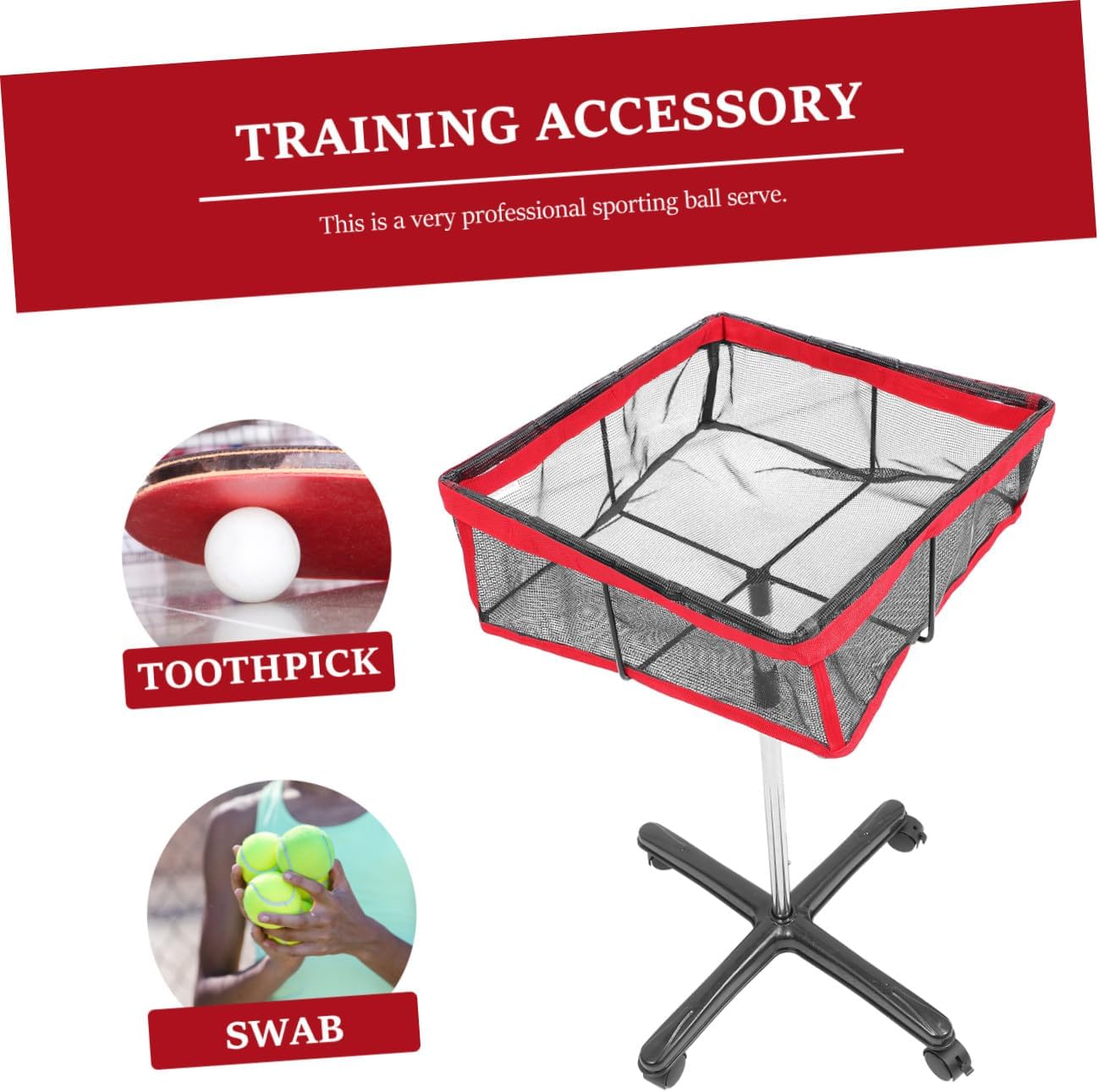 1pc Pong Training Device Pong Ball Catcher Ball Dispenser Easy Install Health-Safe Material Capacity Net