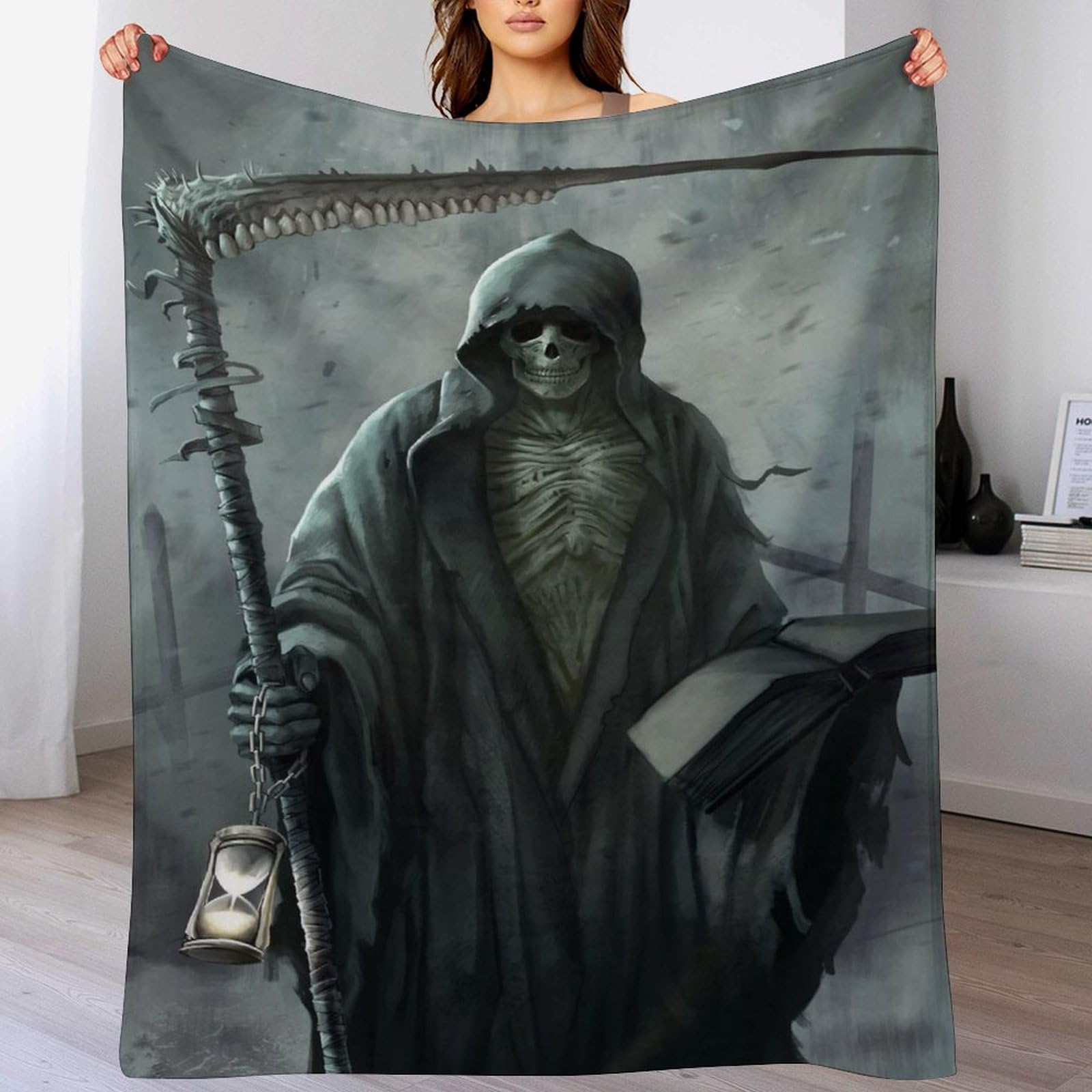 DCCCY Gothic, Skeleton Blanket Warm Adult Super Soft Blankets Anti-pilling Machine Washable Throw For Adults & Kids 130×150cm