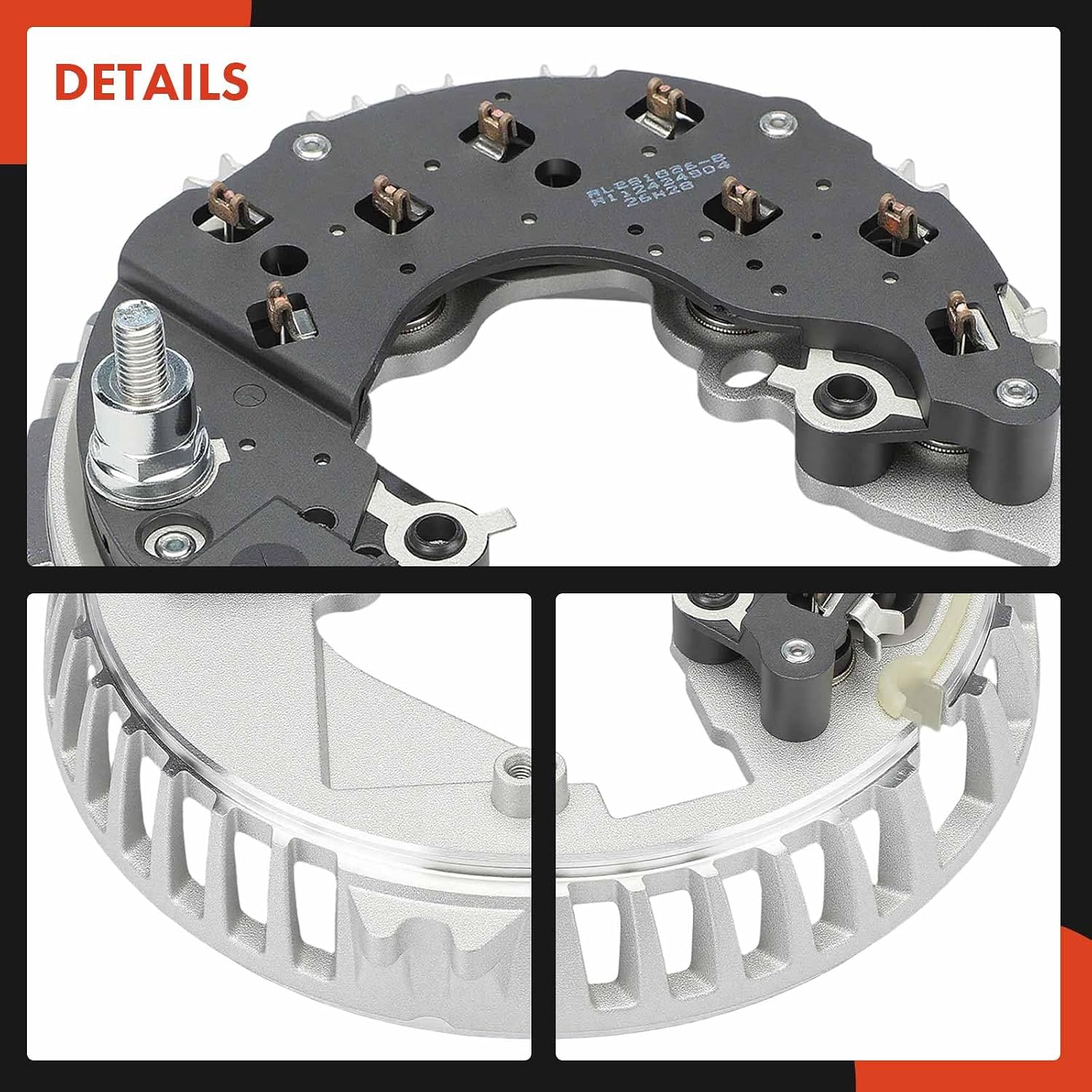 A-Premium Alternator Rectifier Compatible with Ford Explorer, Mustang, E-350 E-450 Super Duty, E-350 Club Wagon, E-150, E-250, Crown Victoria, E-150 Club Wagon, Explorer Sport Trac & Lincoln Town Car