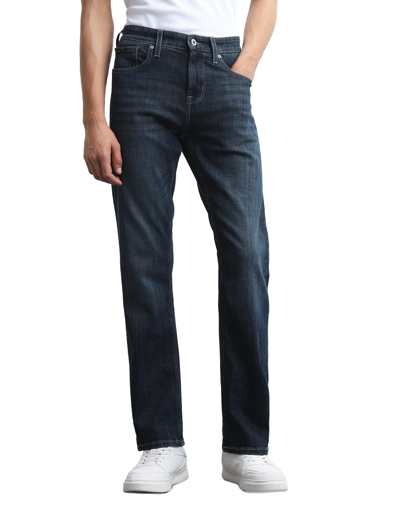 flying machine Men's Straight Fit Jeans| Solid | Mid Rise | Jeans for Man-picture-27