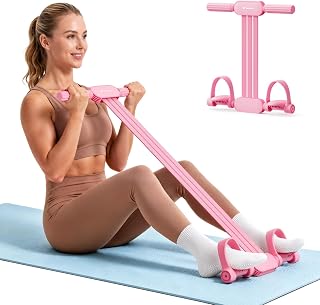 MERACH Pedal Resistance Band with Handle, 3 Adjustable Levels, 15-45 LBS | Multifunction Exercise Bands for Working Out, Anti-Slip Handle & Arch-Support Pedal, Home Gym Yoga Pilates for Women