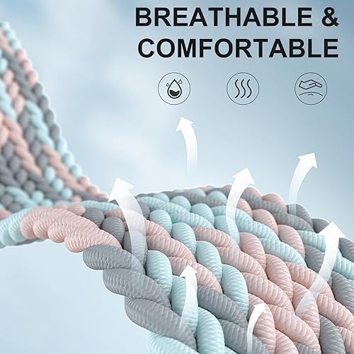 Miniatura 4 de GEAK Paquete de 3 correas trenzadas sin huecos compatibles con Samsung Galaxy Watch 6 1.575 in 1.732 inWatch 5Watch 4 1.575 in 1.732 inWatch 5 Pro