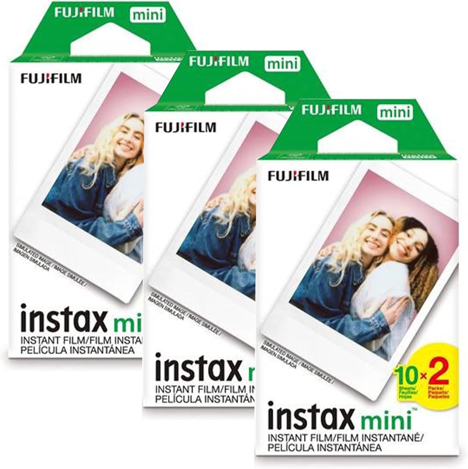 Fujifilm Instax Mini Instant Film, 5 Pack Film Bundle Includes 50 Total Picture Sheets