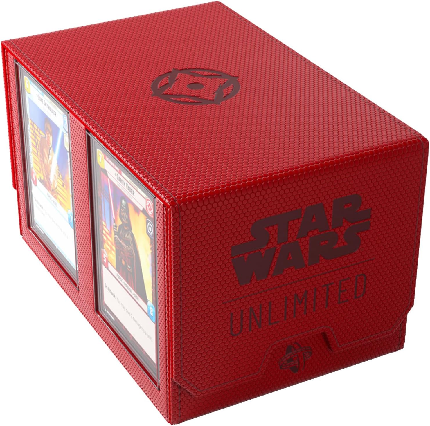 Gamegenic Star Wars Unlimited DOUBLE DECK POD - Elevate Your Gaming Experience! Premium Deck Box, Holds 120 Double-Sleeved Cards, Designed for the Star Wars Unlimited TCG, Red Color, Made
