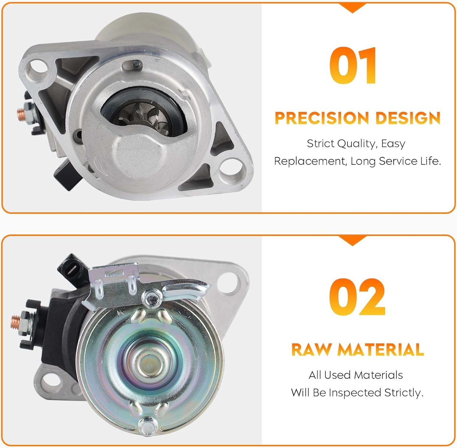 17870 New Starter for Honda Accord L4 2.4L 2003-2005 (Automatic Transmission), Element 2003-2006 2.4L(Automatic Transmission), Acura TSX 2004-2005 2.4L, 17870, 410-54101, 113821, 31200-RAA-A52