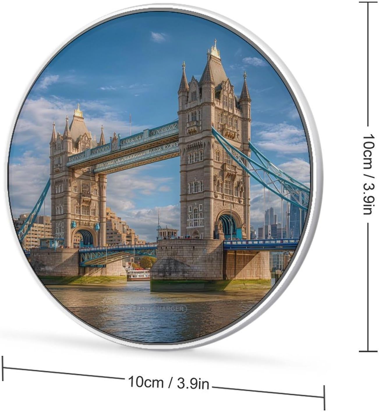 Tower Bridge in London England Novelty Wireless Charger Funny 10W Fast Charging Pad Mat for Cell Phone image 2