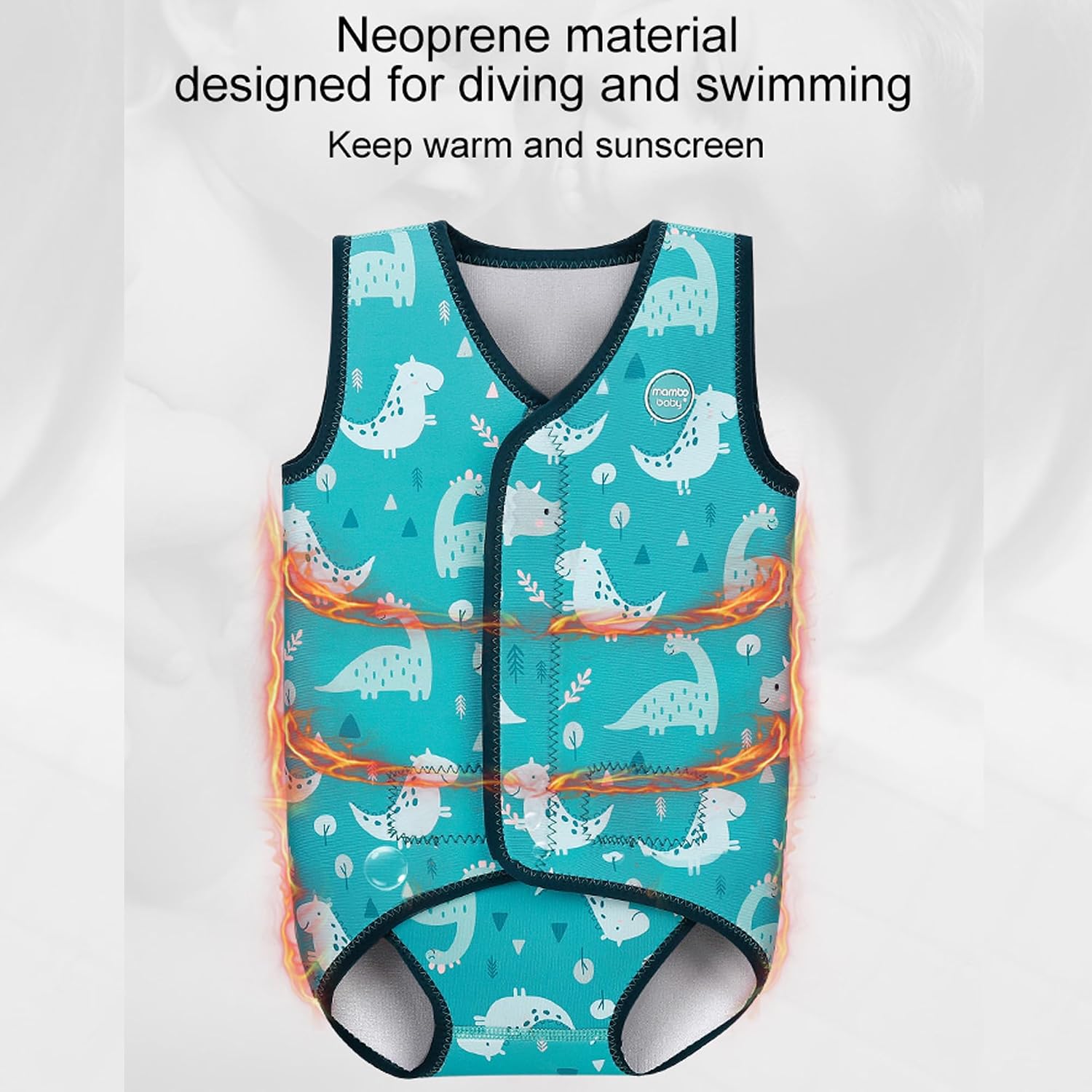 mambobaby Baby Swimming Wrap Toddler Wetsuit Boys Warmsuit Girls UV Swimsuit