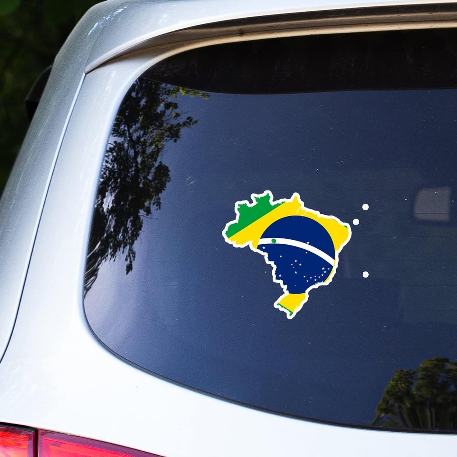 Guangpat Brazil Flag Map Car Window Stickers Brazil Car Decal Window Decal Patriotic Decor National Flag Country City Souvenir Car Bumper Decals Decor for Truck Window Bumper Gift to Friend