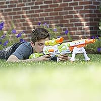 Vista 6 de NERF Longstrike Modulus Toy Blaster con extensión de barril, bípode, visores, 18 dardos Elite y 3 Seis Clips (exclusivo de Yaxa)