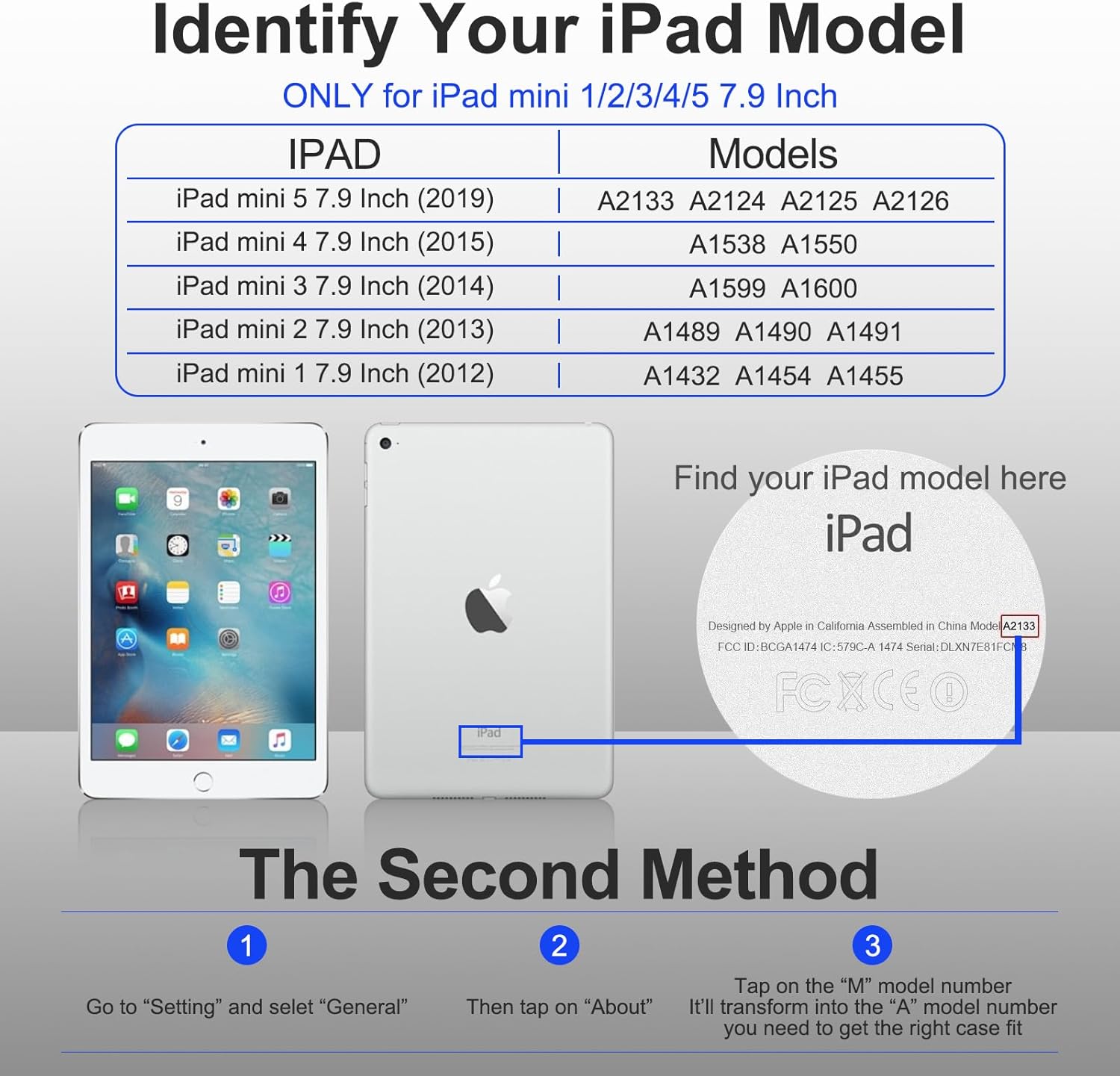 Genuine Leather Case for iPad mini 5th/4th/3rd/2nd/1st Gen 7.9 Inch Premium Folio Cover with Auto Wake/Sleep & Adjustable Stand Wear-Resistant Protective Case - Vintage Red Brown