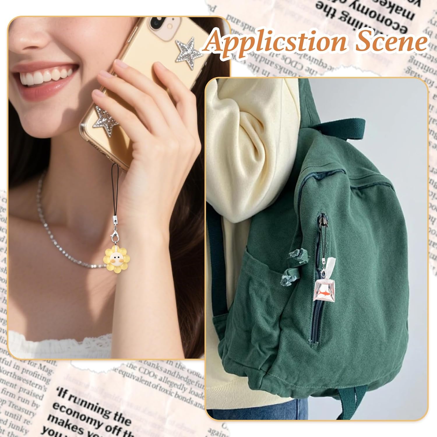 Phone Charms Y2K Resin Aesthetic Cell Phone Strap for Bag Camera Keychain Wallet Pendants Decor - Image 7