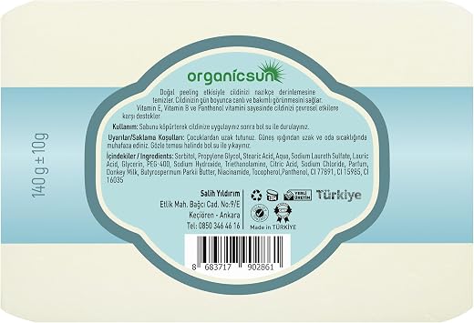 Doğal Eşek Sütü Sabunu 140 Gr 1 Adet Tüm Cilt Tipleri İçin Anti Aging Etkili B ve E Vitaminli