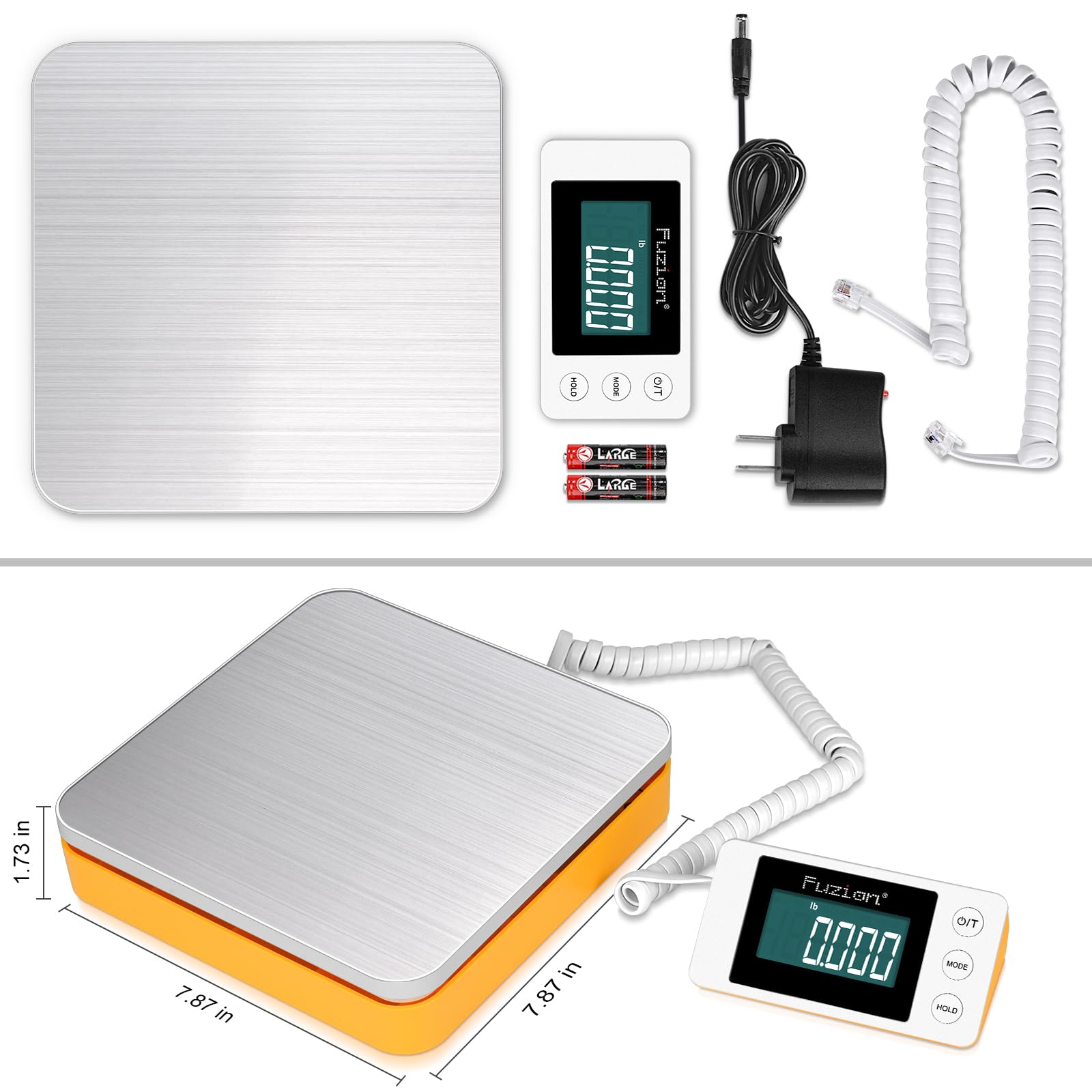 Fuzion Shipping Scale - Digital Postal Scale 110LB x 0 1oz Large LCD Display 5 Units Scale for — view 2