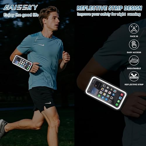 Miniatura 6 de Brazalete para correr, soporte para teléfono, bolsa de muñeca para antebrazo para gimnasio, con ranura para tarjeta para iPhone 161514131211XXR Pro