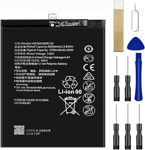WUHAO Batería de repuesto para Huawei Mate 20 Lite HB386589ECW, para Mate 20 Lite SNE-LX3 SNE-LX1, Nova 3 PAR-LX9, Honor 8X JSN-L21 JSN-L22 JSN-L23