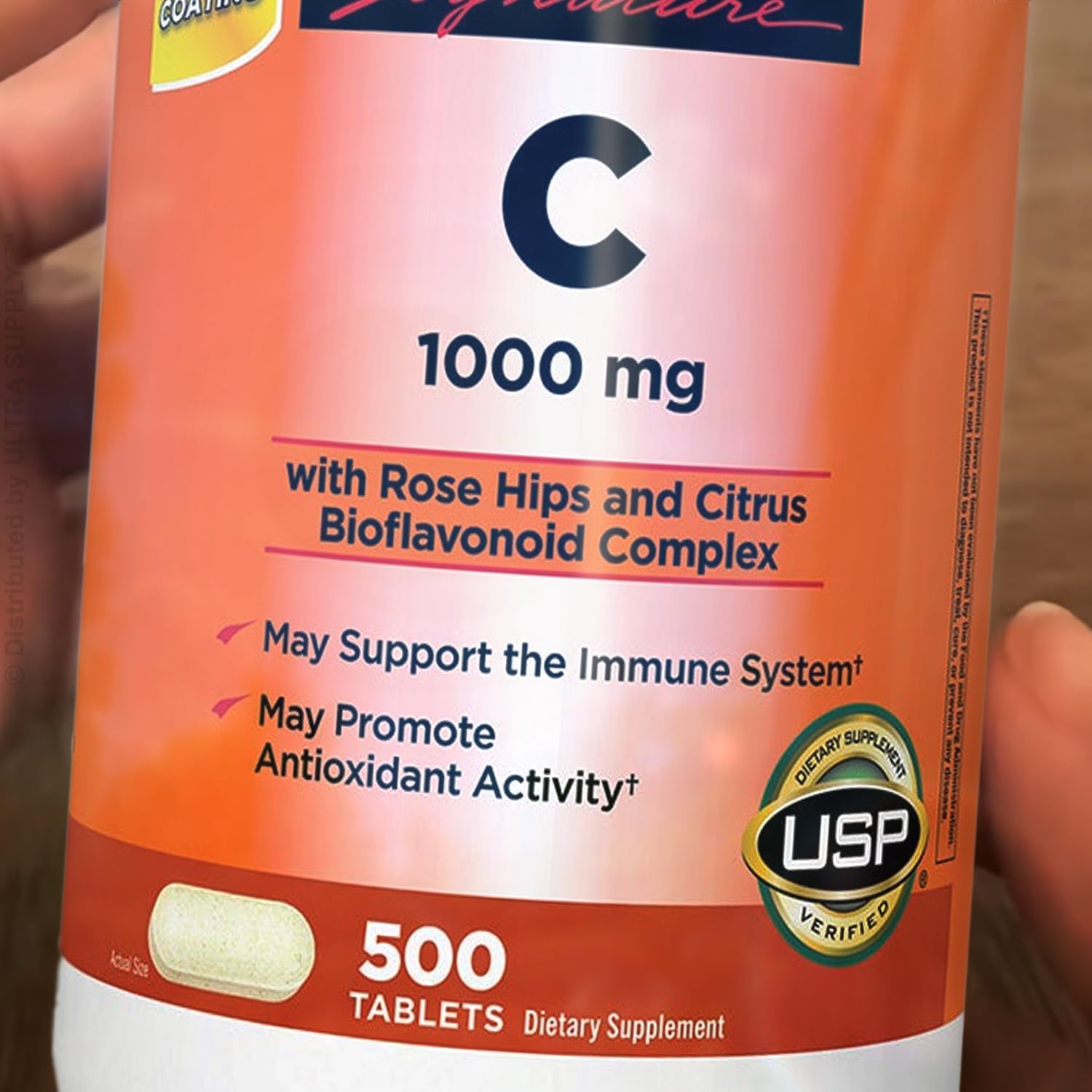 Kirk Lands Signatures Vitamin C 1000mg (500 Count. Value Pack) with Rose HIPS and Citrus Bioflavonoid Complex