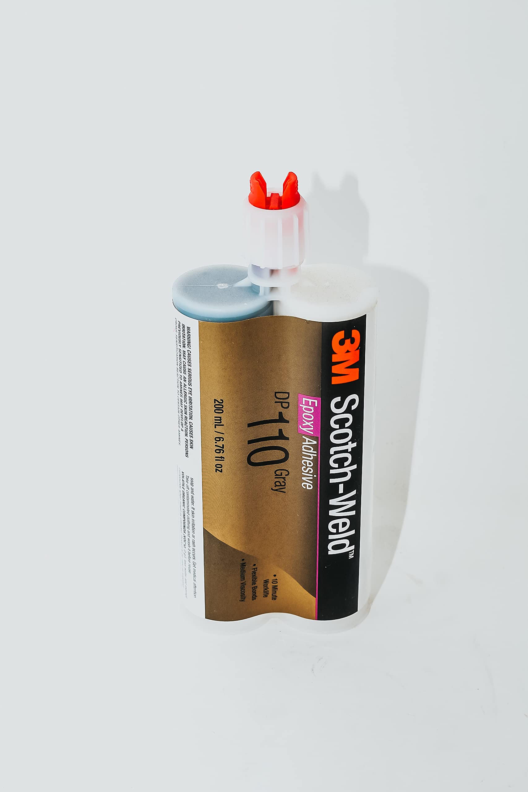 3M ScotchWeld DP110 Flexible Temp Resistant 10-Minute Set for Plastic & Metal Epoxy (50ml/1.7oz 12-pack)