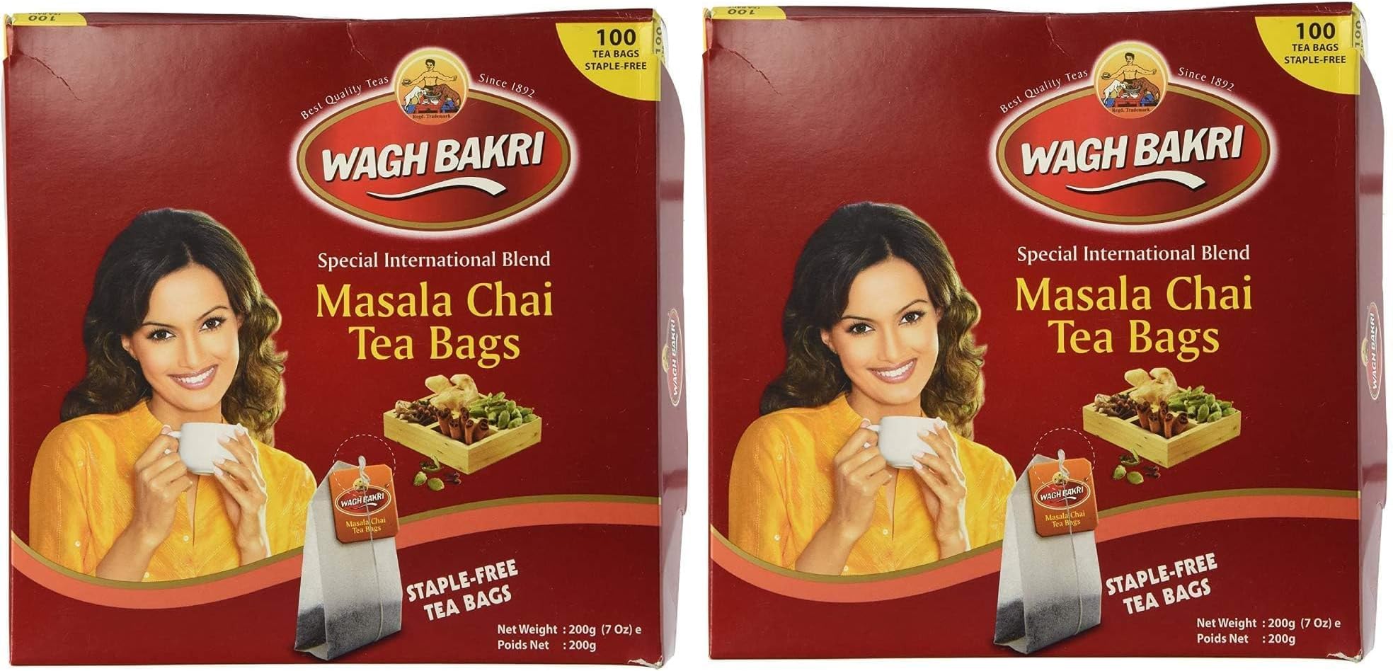 Wagh Bakri Masala Chai 100'S (Pack of 2)