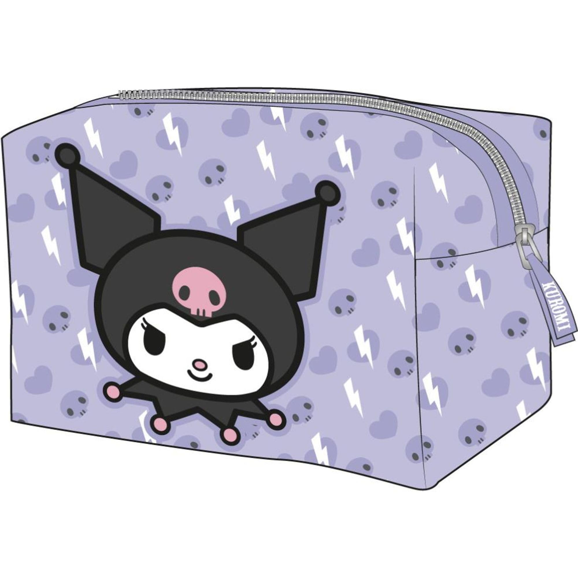 Hello Kitty and Kuromi Travel Toiletry Bag/Compact Cosmetic Case and Organizer for Makeup and Accessories