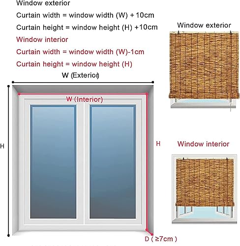Miniatura 7 de Persianas de bambú para exteriores, persianas de bambú para patio, persianas decorativas de bambú retro, filtro de luz natural para exteriores,