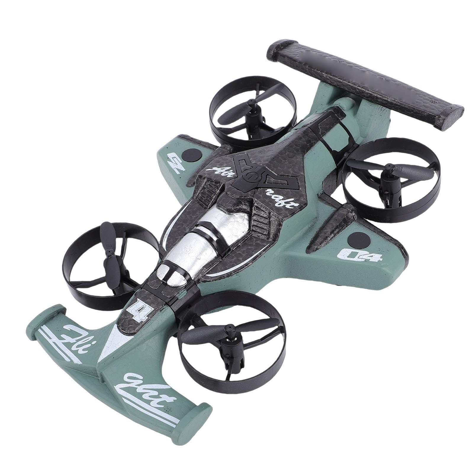 CCYLEZ Drone e Auto RC 2 in 1, Giocattolo RC con modalità di Volo e Deriva, Quadricottero Trasformabile per Bambini Adulti, Decollo Facile con Un Tasto, 3 velocità, Volo di 15 Minuti, (GREEN)