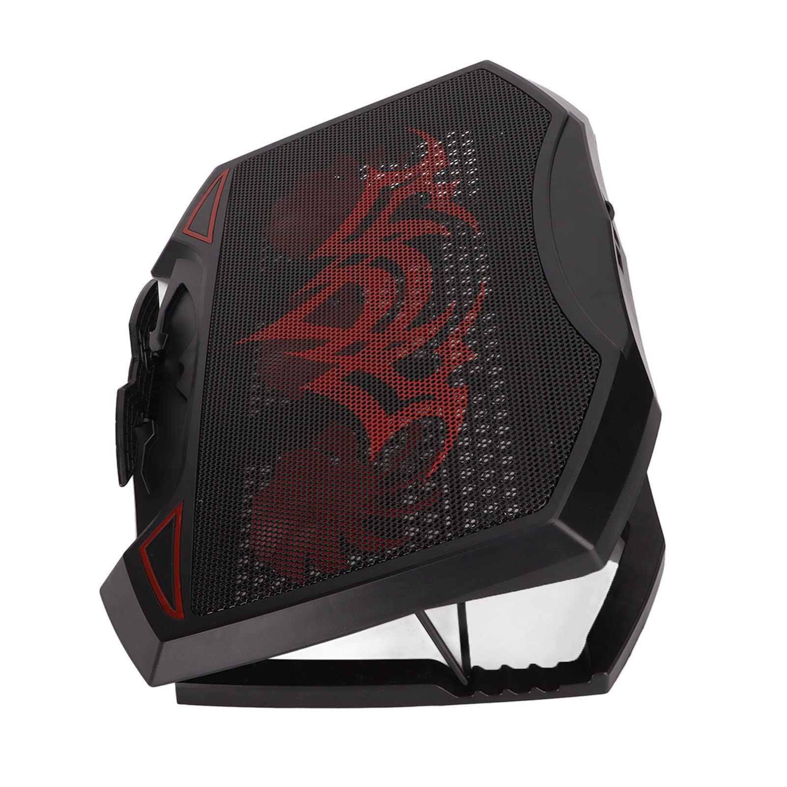 Almohadilla de enfriamiento para computadora portátil para juegos con 3 ventiladores de enfriamiento silenciosos LED rojos 5 ángulos ajustables Puertos USB duales Diseño