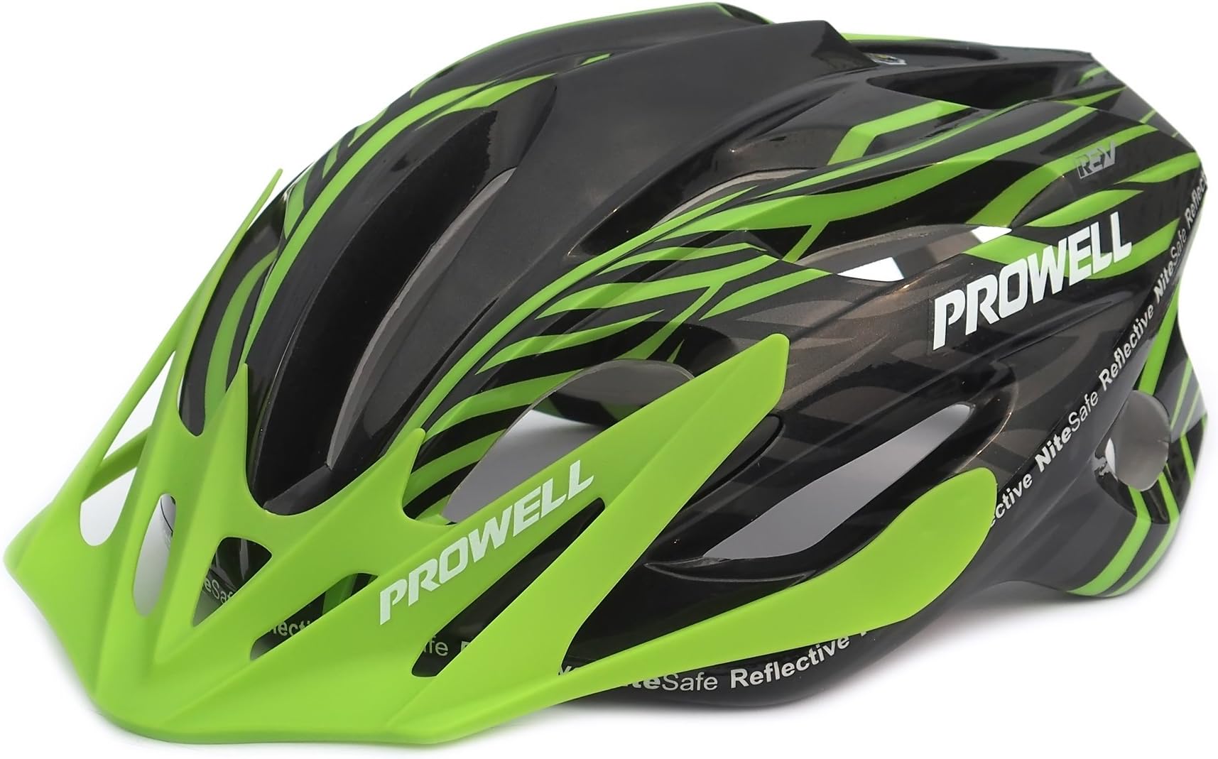 Prowell Vipor F59R Bicycle Helmet, black/green, Large
