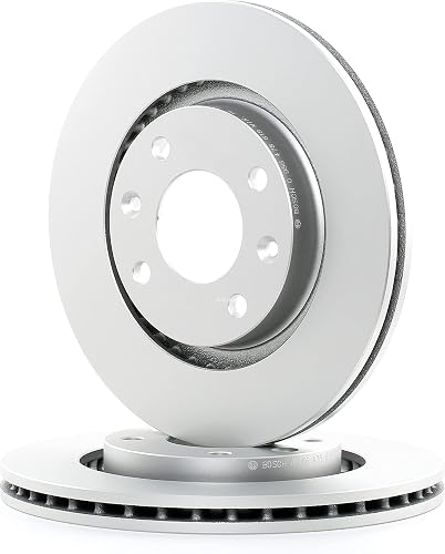 Bosch BD536 Brake Disc Set - 266 mm Vented Coated Discs - Front Axle - ECE-R90 Certified - Great Cooling, Advanced Corrosion Protection - 1 Set of 2 Discs - 1