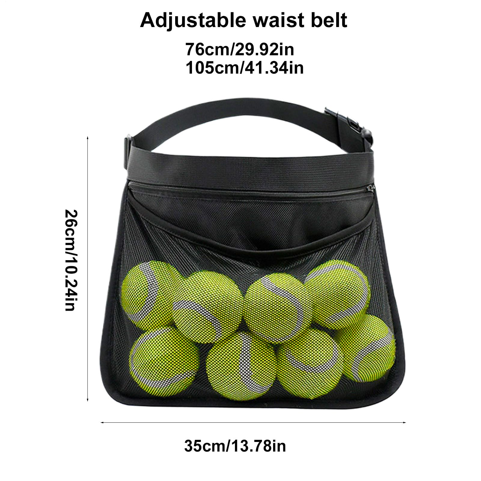 Generico Portapalle Da Tennis Da Cintura - Cintura Portapalle Per Pickleball | Borretta Portatile Unisex Per Pickleball E Baseball