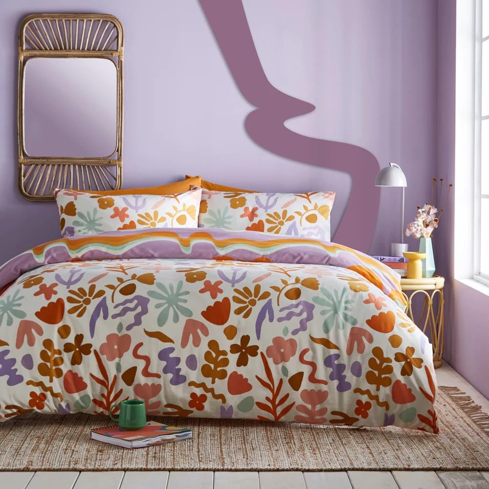 furn. Amelie Double Duvet Set - Polycotton - Abstract Floral