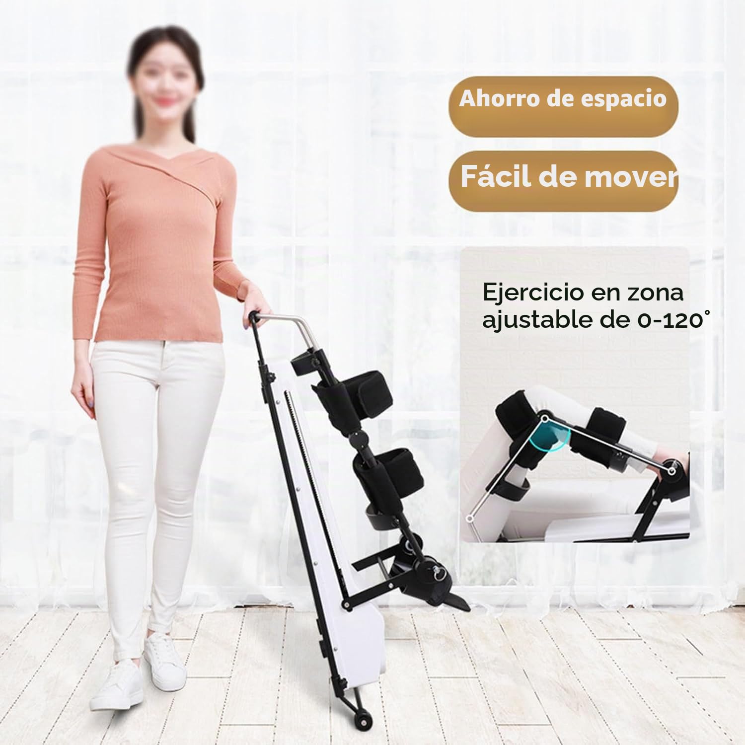 Entrenador eléctrico de rehabilitación de rodilla, 10 velocidades ajustables, pantalla, tamaño ajustable de 0 a 120°, para rigidez articular y postfractura.,right-S