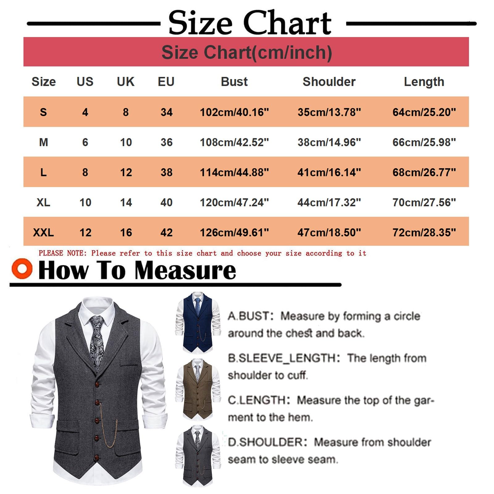 Gilet da uomo per lavoro, casual, da uomo, elegante, scollo a V, per occasioni con tasche sul petto, gilet da uomo con bottoni, tinta unita, per il tempo libero, il lavoro, le feste