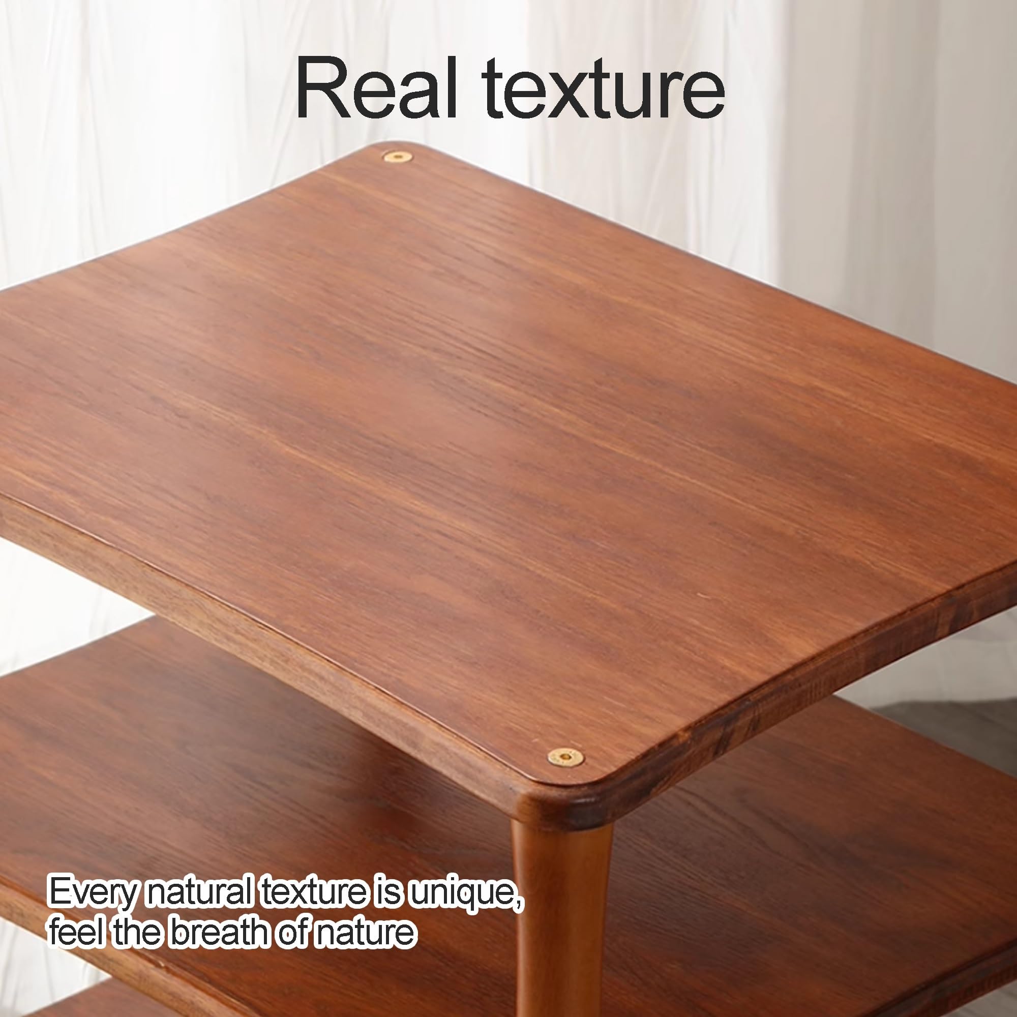 Supporto AV regolabile con ruote universali mensola angolare per console videogiochi e sala di registrazione, elegante soluzione di archiviazione multifunzionale in legno Oril, 60 x 48 x 10 cm
