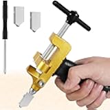 LEEZDTTXAN Tile Cutter Hand Tool 2 in 1 Manual Glass Cutter Breaker Portable Mirror Breaking Plier Lightweight DIY Cutting Tool with 2 Tungsten Steel Blades and 1 Screwdriver for Tile Glass