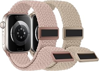 【2枚入り】Knossen コンパチブル アップルウォッチ バンド 42/41/40/38mm 編み込み Apple Watch バンド ナイロン 磁気吸着式バックル 強力なマグネット アップルウォッチ スポーツベルト 伸縮性 iWatch Series 11 10 9 8 7 6 5 4 3 2 1 SEに対応 調整可能 柔軟 通気