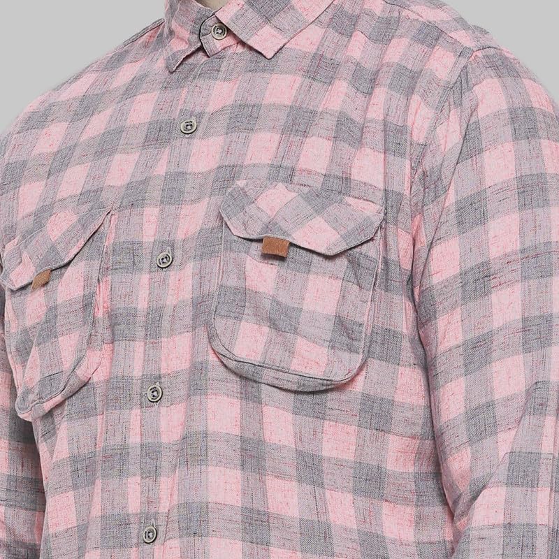 Image of CAHOOT Men's Shirt for Casual Wear | Spread Collar | Short Sleeve | Regular Fit | Button Closure | Shirt Crafted with Comfort Fit for Casual Wear