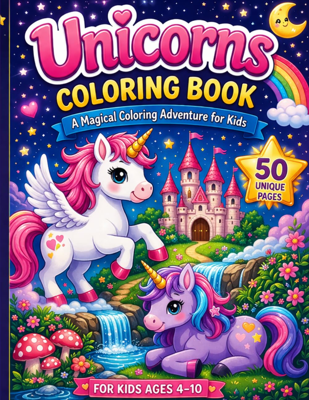 Unicorns colouring book: A Magical colouring Adventure for Kids