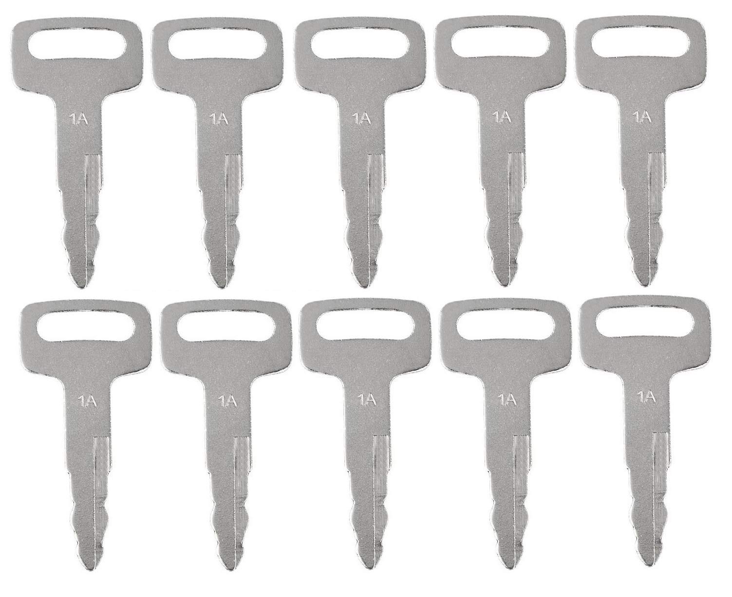 10 Pack Ignition Keys for Nissan Forklift Heavy Equipment (Newer) 1A (10)