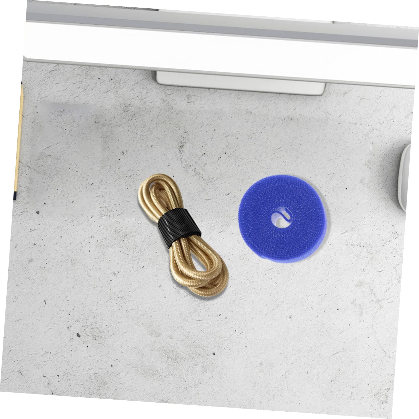 SHINEOFI 4 Sätze Kabelbinder Wiederverwendbare Kabelorganisatoren Für Audio Und Netzwerkkabel Selbstklebend Rot Gelb Blau Grün Und Schwarz 5 Rollen * 4