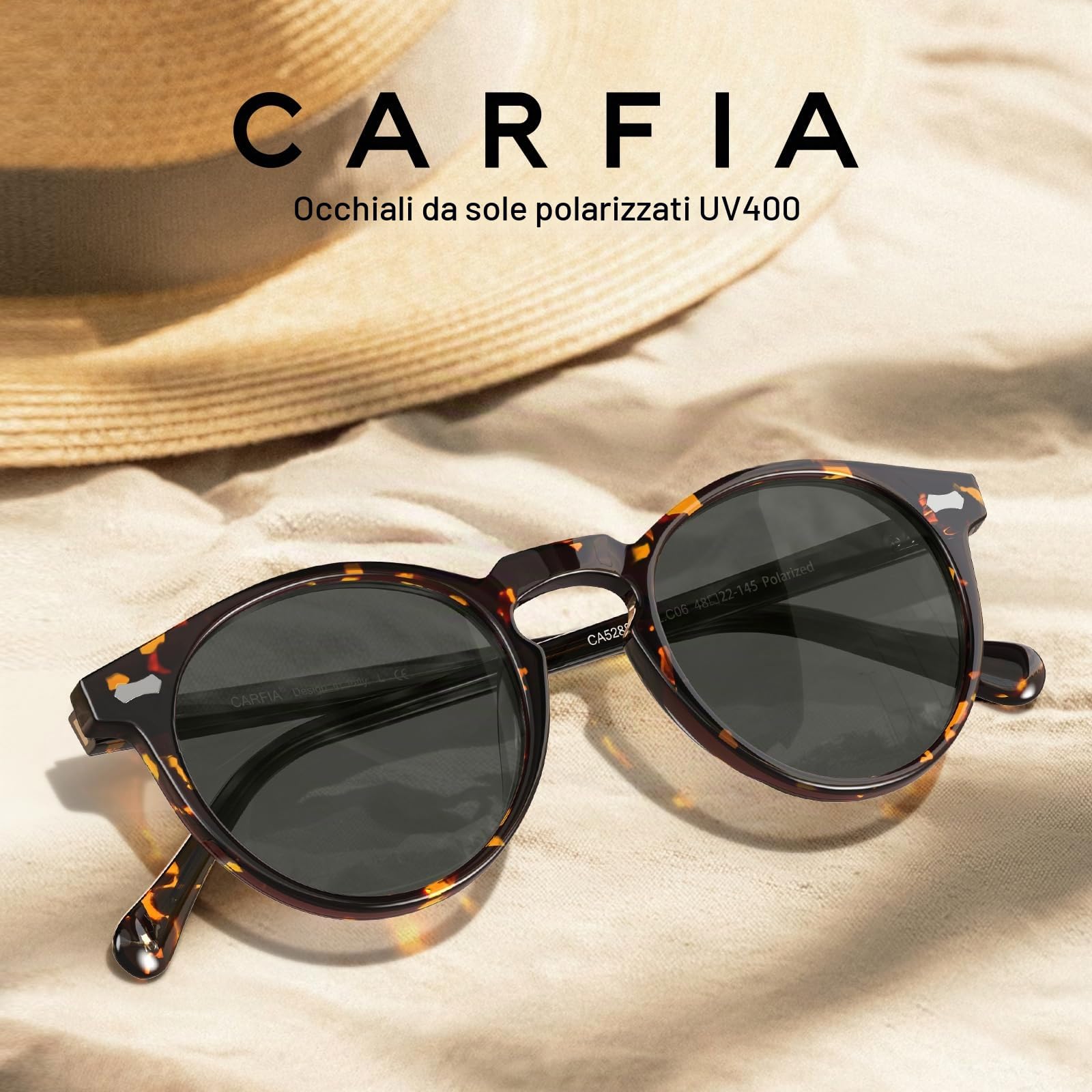 Carfia Moda Occhiali da Sole da Donna Polarizzati con Protezione UV 100%