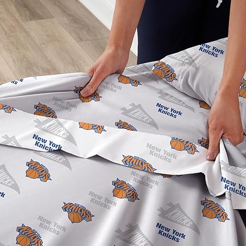 Miniatura 27 de Juego de sábanas con licencia oficial de Los Angeles Lakers de la NBA tamaño individual, ropa de cama suave con logotipo del equipo para Los Angeles