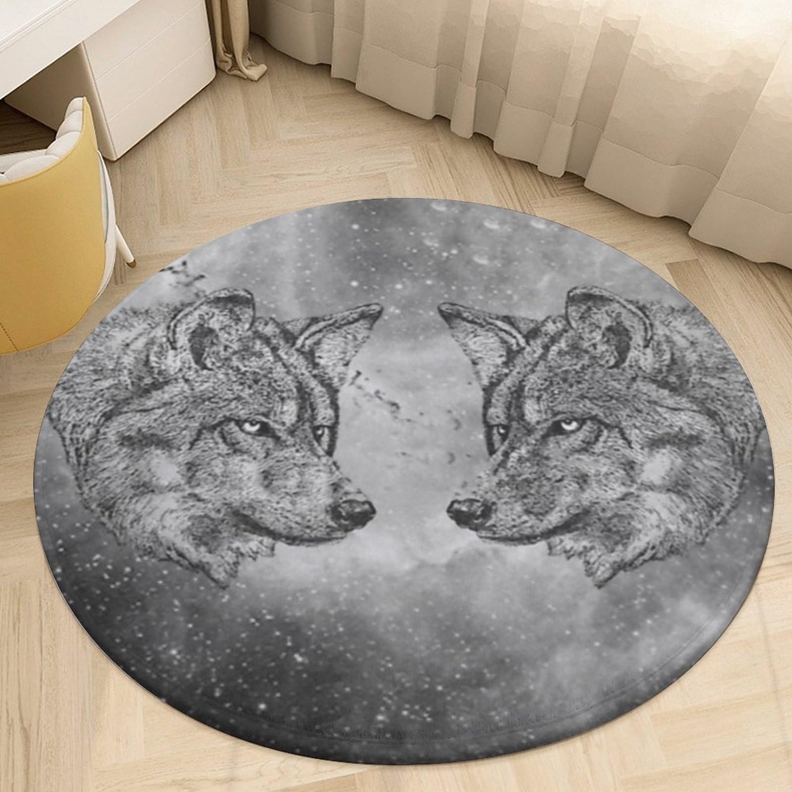 Tapis plancher en bois pour coin yoga et salon ambiance déco nordique