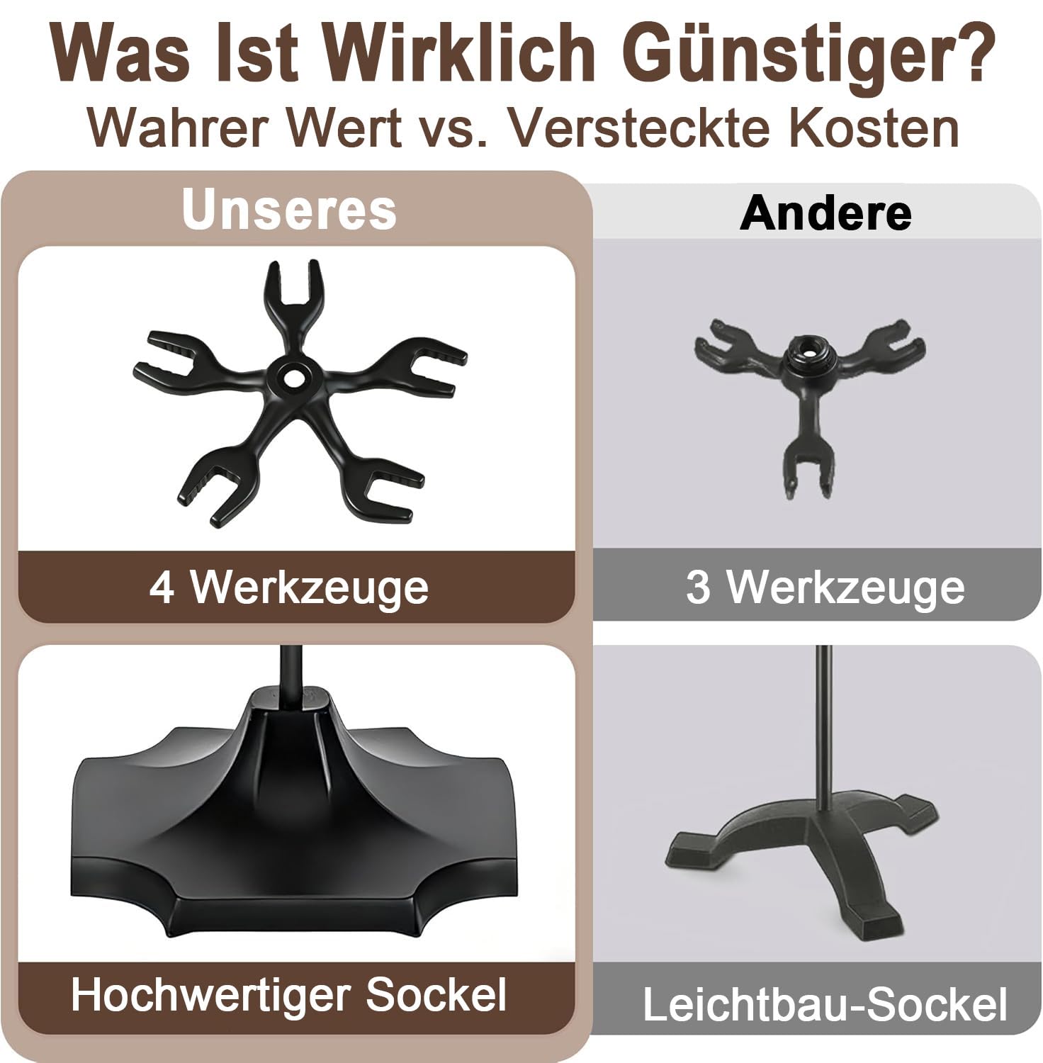 Amagabeli Kaminbesteck mit Messinggriffen, Schmiedeeisen und Halter, 67,3 cm, für drinnen und draußen, Feuerstelle, Ständer, Zange, Schaufel, Bürste, Schornstein, Schürhaken, Holzofen, Kaminzubehör