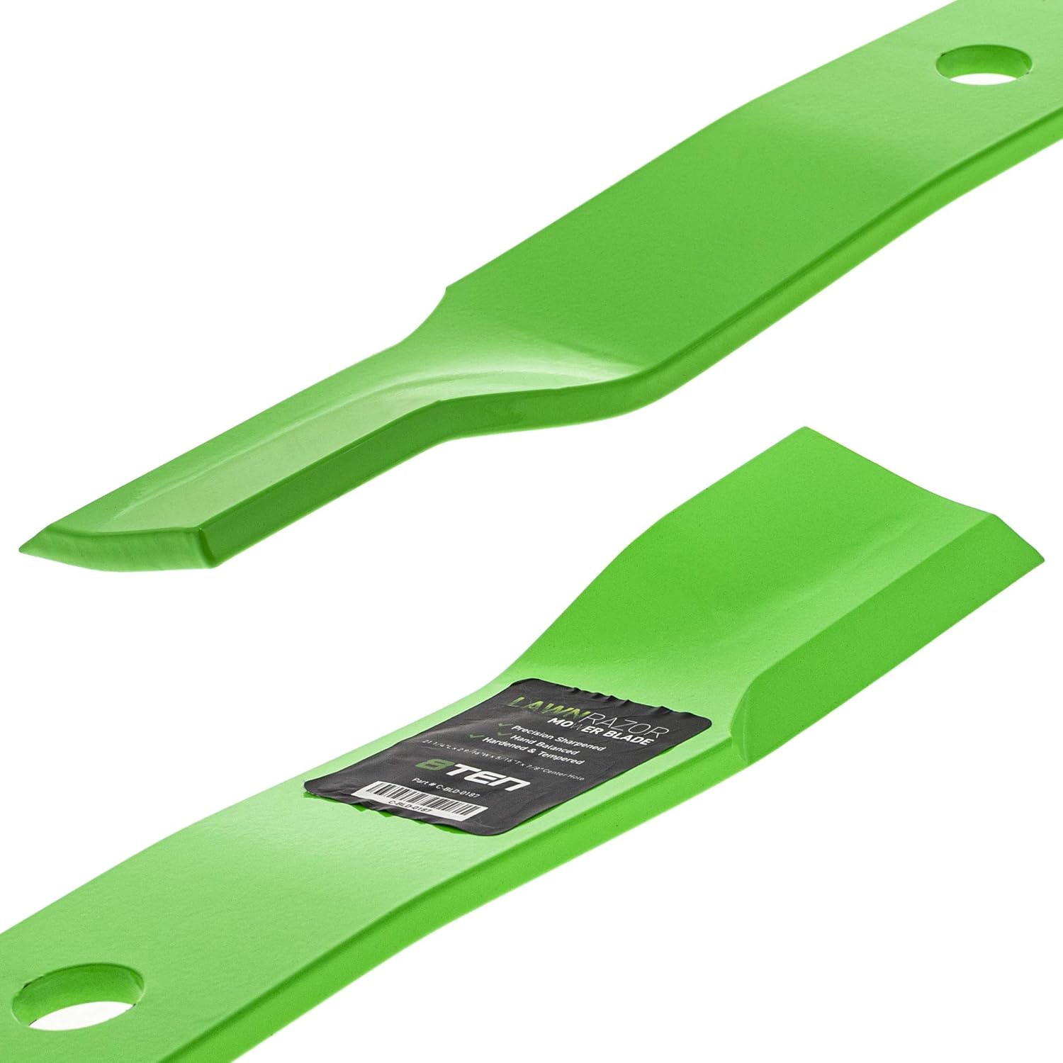 8TEN LawnRAZOR Mower Blade Set for John Deere 495 595 1023E 60 inch Deck M128485 M144196 M168223 TCU15881 (Medium Lift)