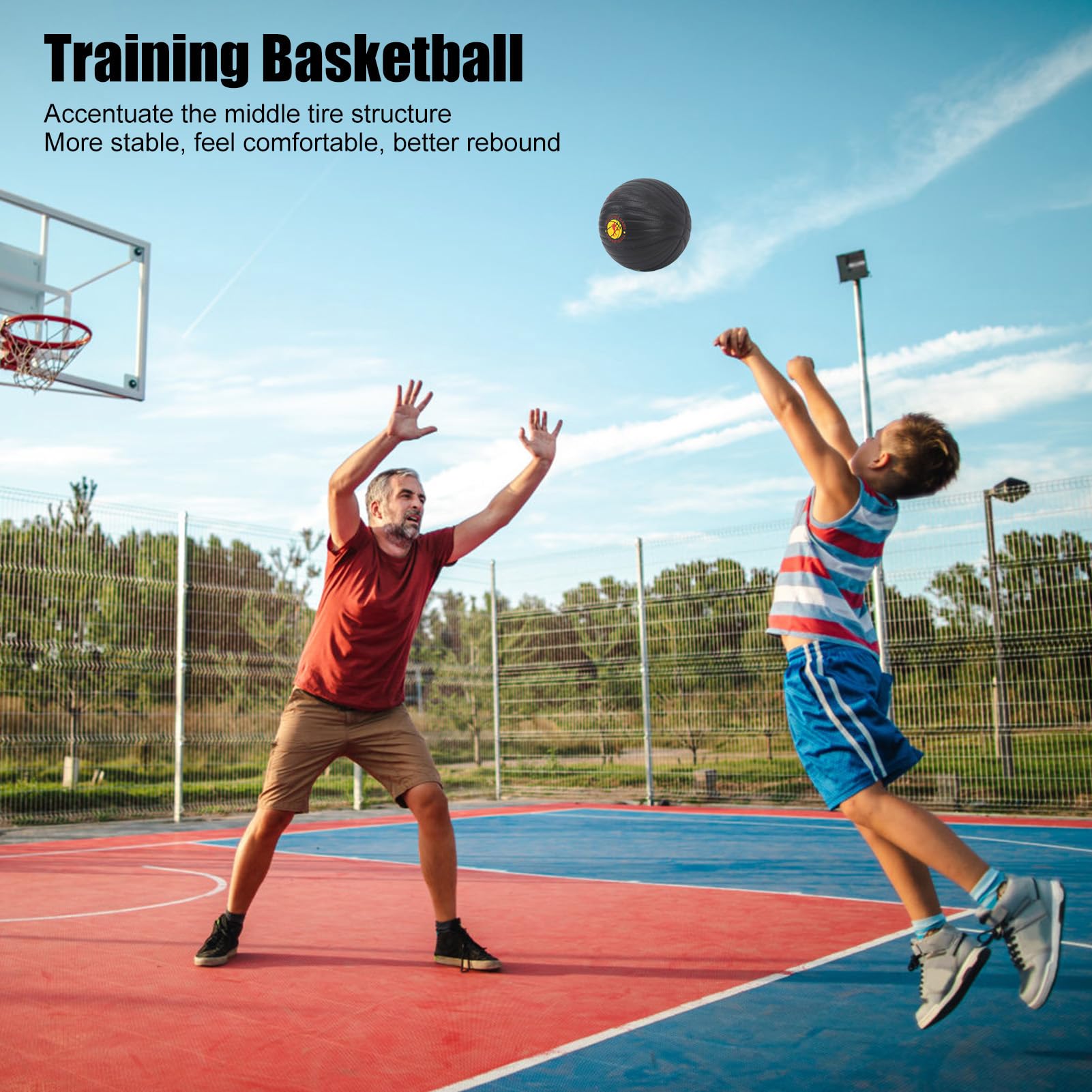 Sorandy Baloncesto Ponderado para Hombres y Mujeres, Talla 7 |Agarre y Control, Pelota de Entrenamiento de Cuero PU para Práctica en Interiores Exteriores