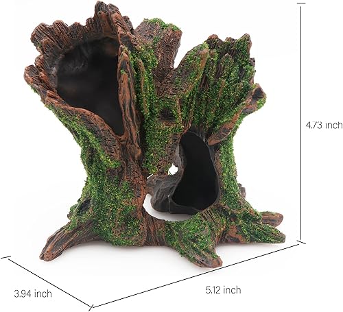 Miniatura 6 de AQUA KT Acuario Paisaje Árbol Tocón Tronco Hueco Cíclidos Cíclidos Rocas de Cueva para Betta Fish Ocultar Tanque