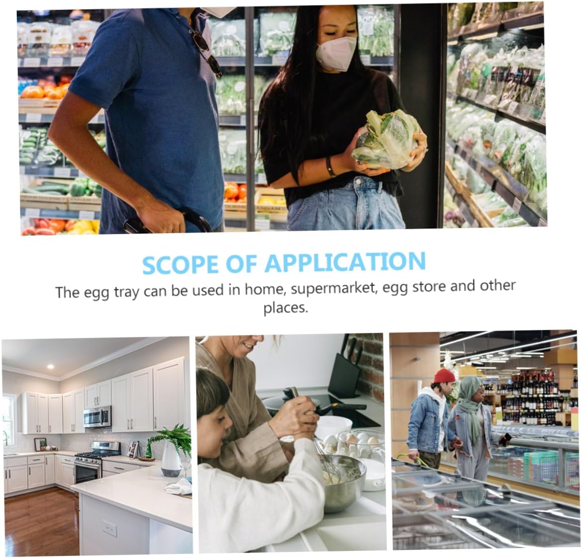 15-Piece Plastic Egg Storage Box Stackable Egg Holder for Kitchen Organization Sturdy PET Tray Removable Lid for Refrigerator